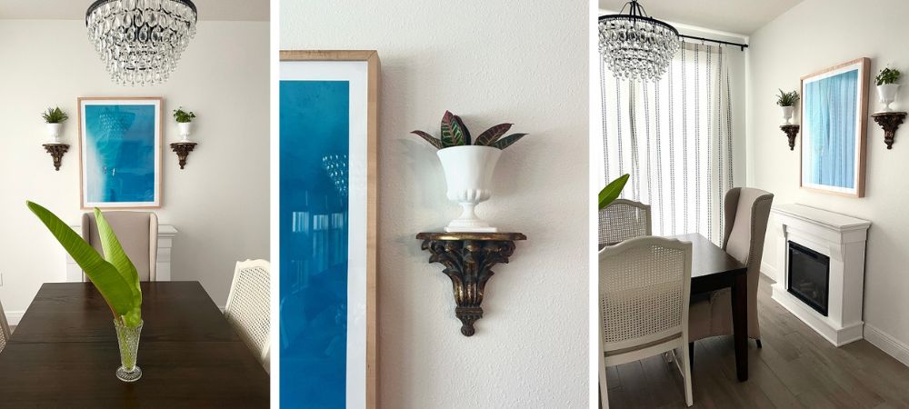 Set of three dining room table images