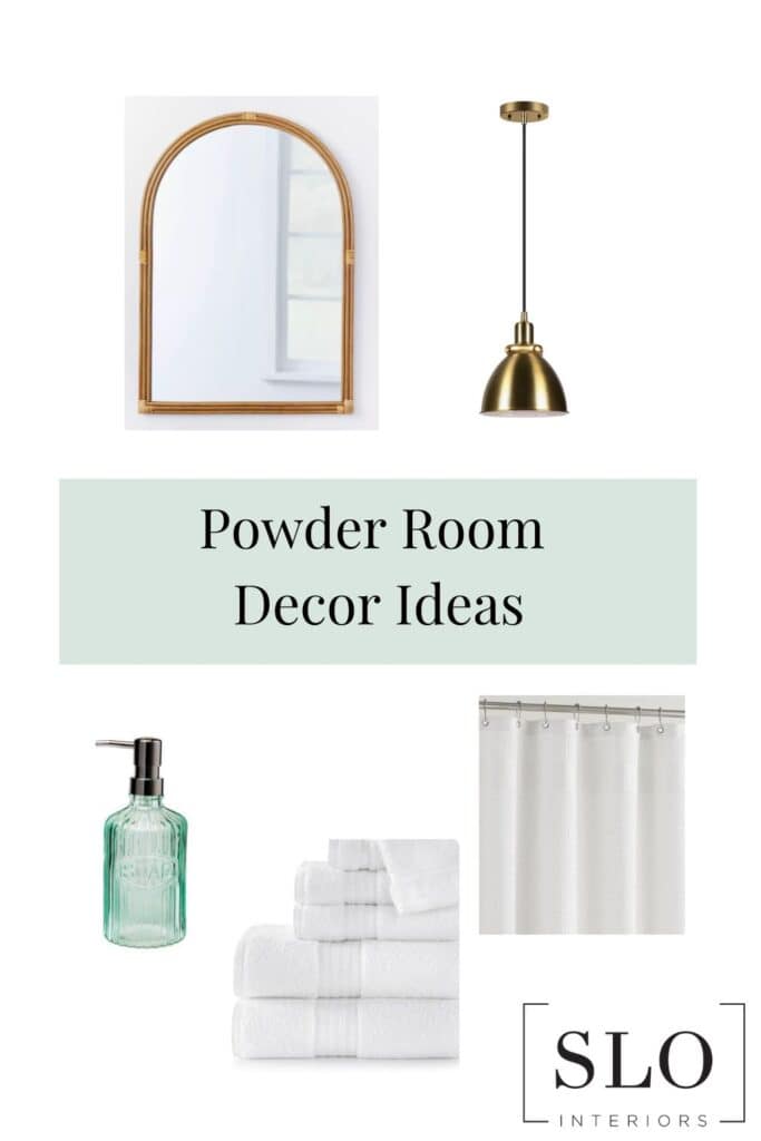 Powder room decor ideas mood board
