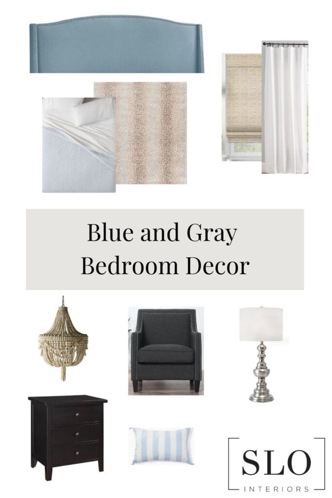 Blue and Gray Bedroom Decor