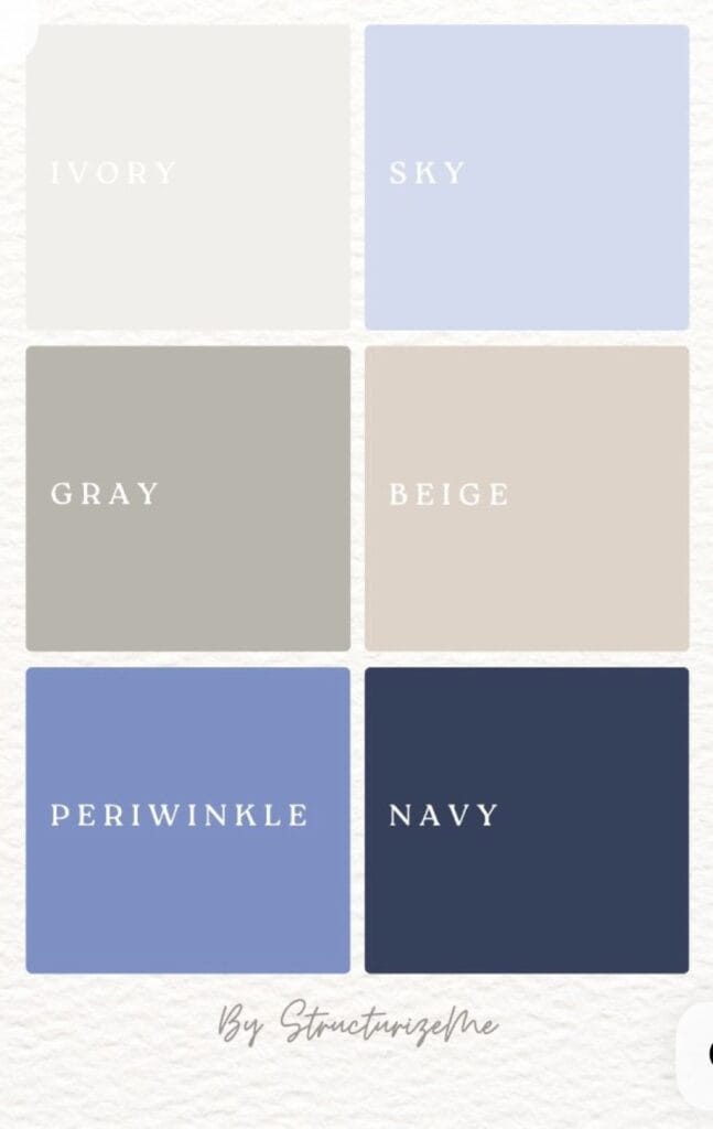 Gray and Blue Color Palette