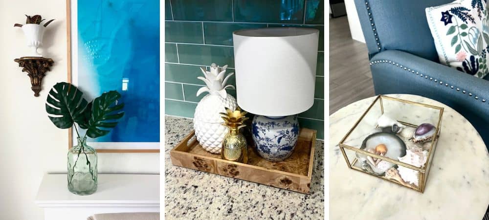 Set of three coastal decor images