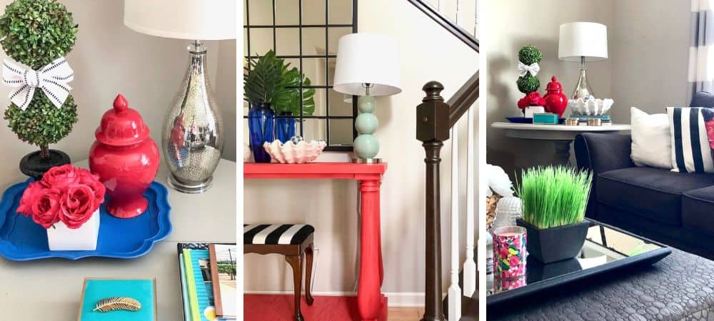 Modern holiday decor with colorful ornaments and stylish interior accents.