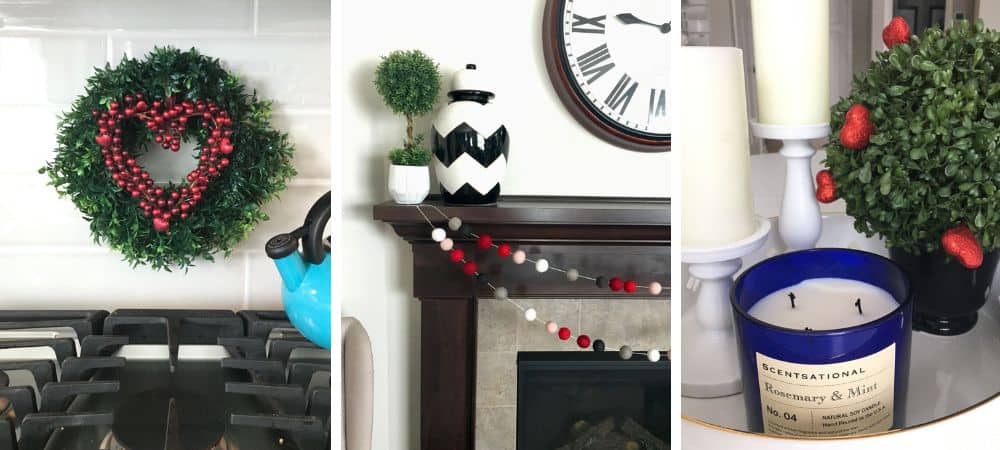 Festive holiday decorations with wreaths, candles, and ornaments for Christmas ambiance.